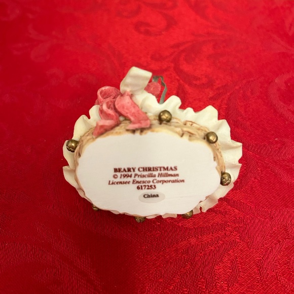 Cherished Teddies Beary Christmas Baby in Basket Ornament - Picture 3 of 8